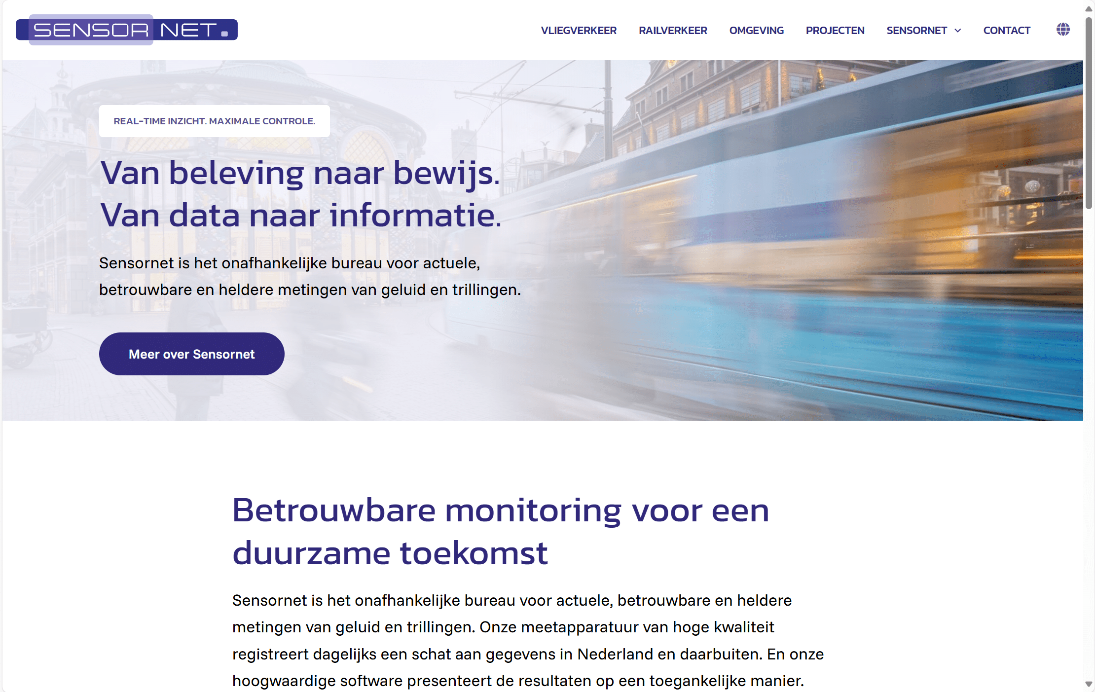Nieuwe website Sensornet